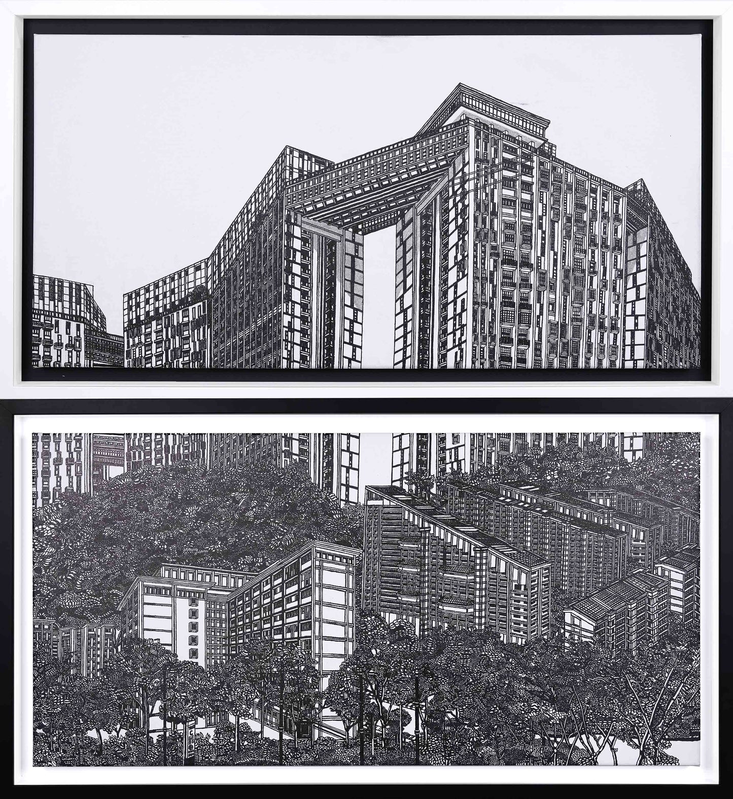 Views from Home - diptych by Phua Yijue Glenn