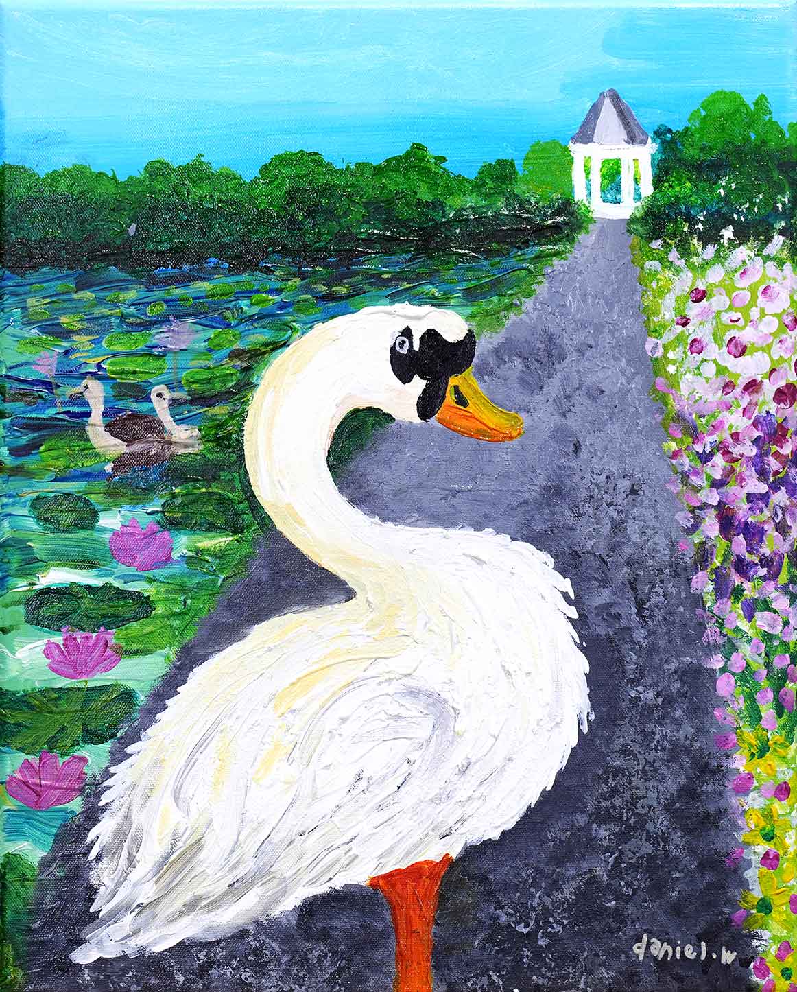 The Swan’s Tranquil Journey through Singapore Botanic Gardens