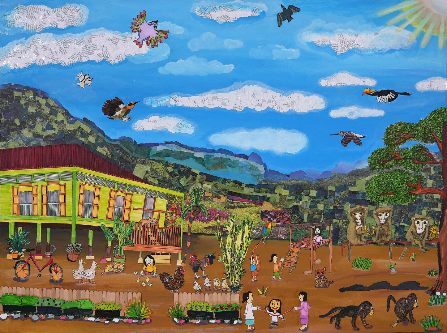 Kampong House Surrounded by Nature and Animals