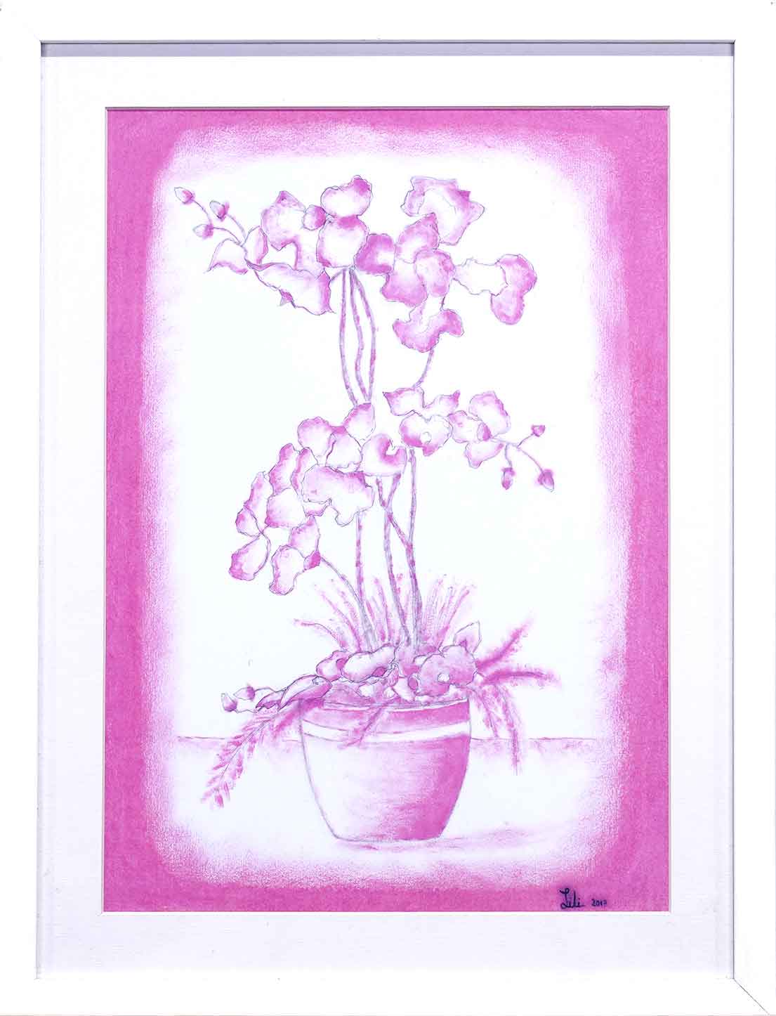 A Vase of Orchids Flowers