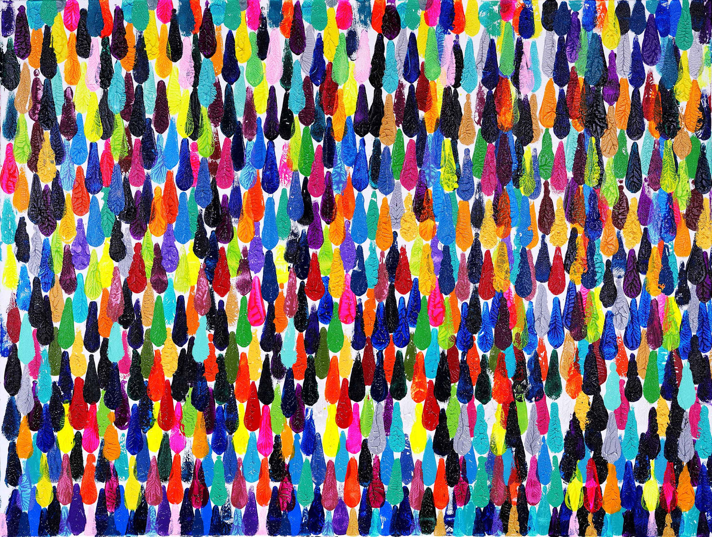 Rainbow raindrops