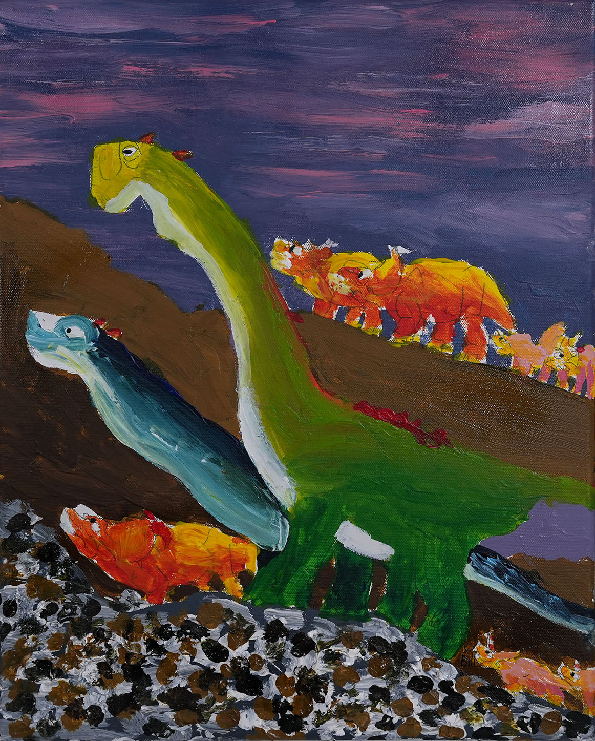 Dinosaur Sunset Adventure by Aphinan Sisoulith