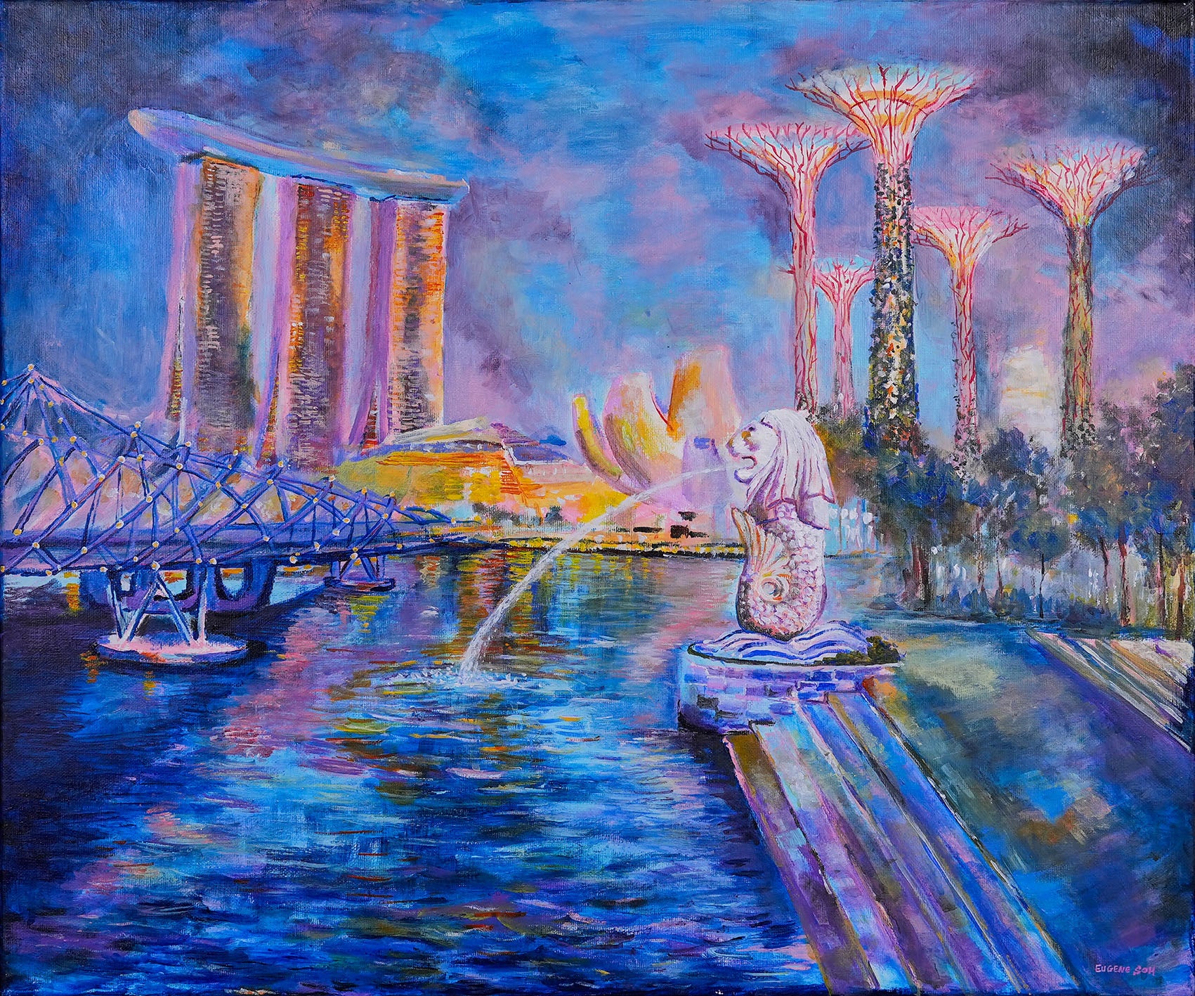 Merlion’s Midnight Symphony: Gardens of Eternal Glow by Eugene Soh Yew Lin