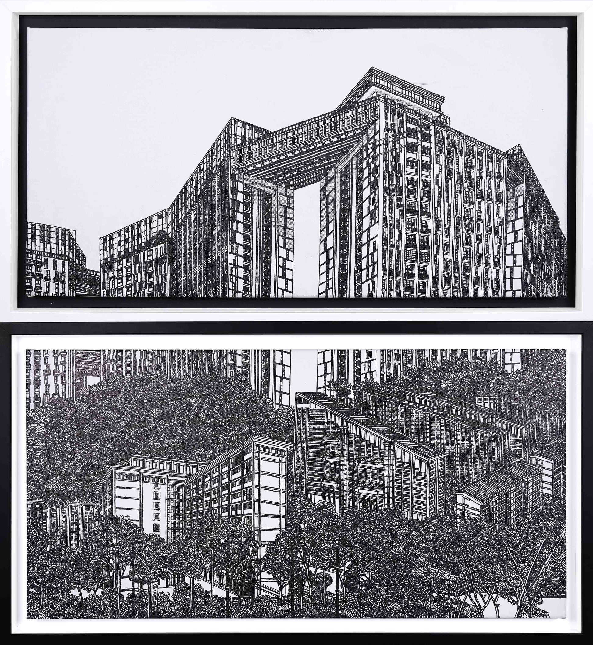 Views from Home - diptych by Phua Yijue Glenn