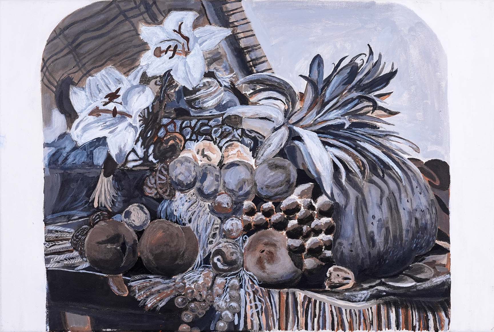 Fruits Decoration in Greyscale by Joshua Chong Kai En