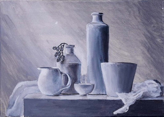 Classical Black & White Table Display Art by Joshua Chong Kai En
