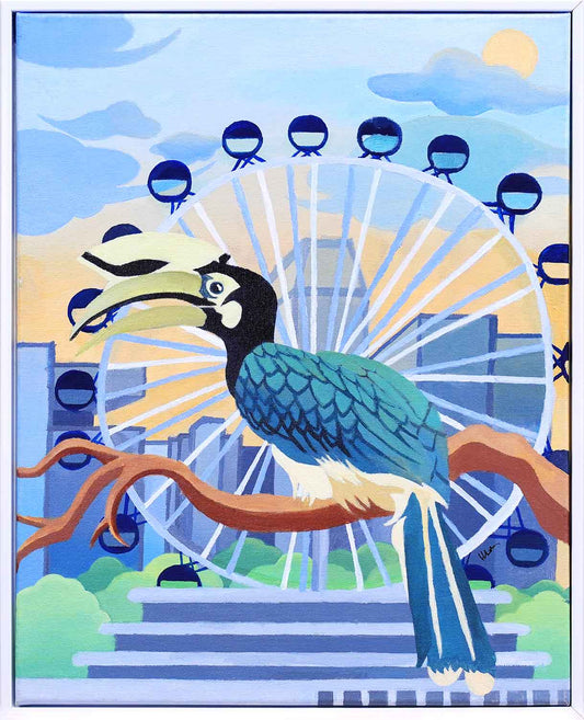 The Great Hornbill At The SG Flyer