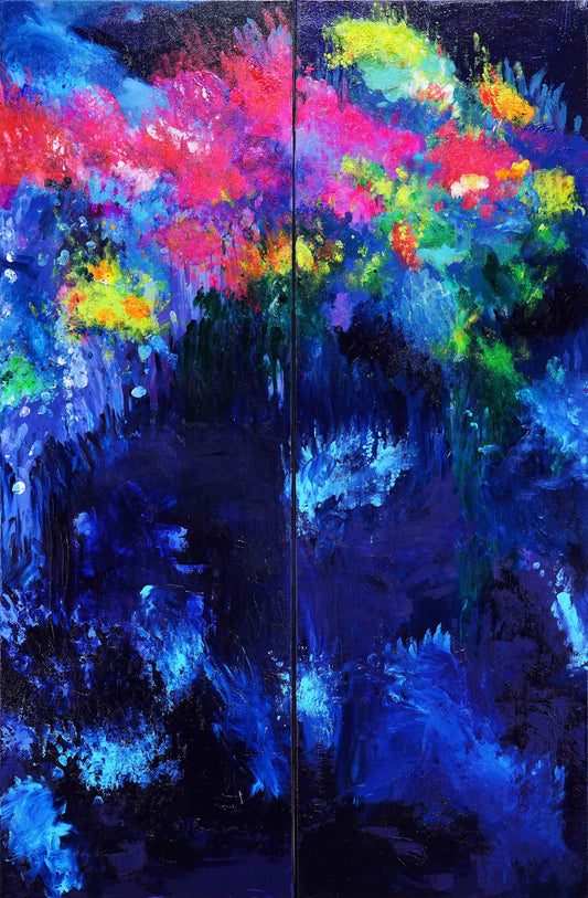 Whimsy in Floral Light (Diptych)