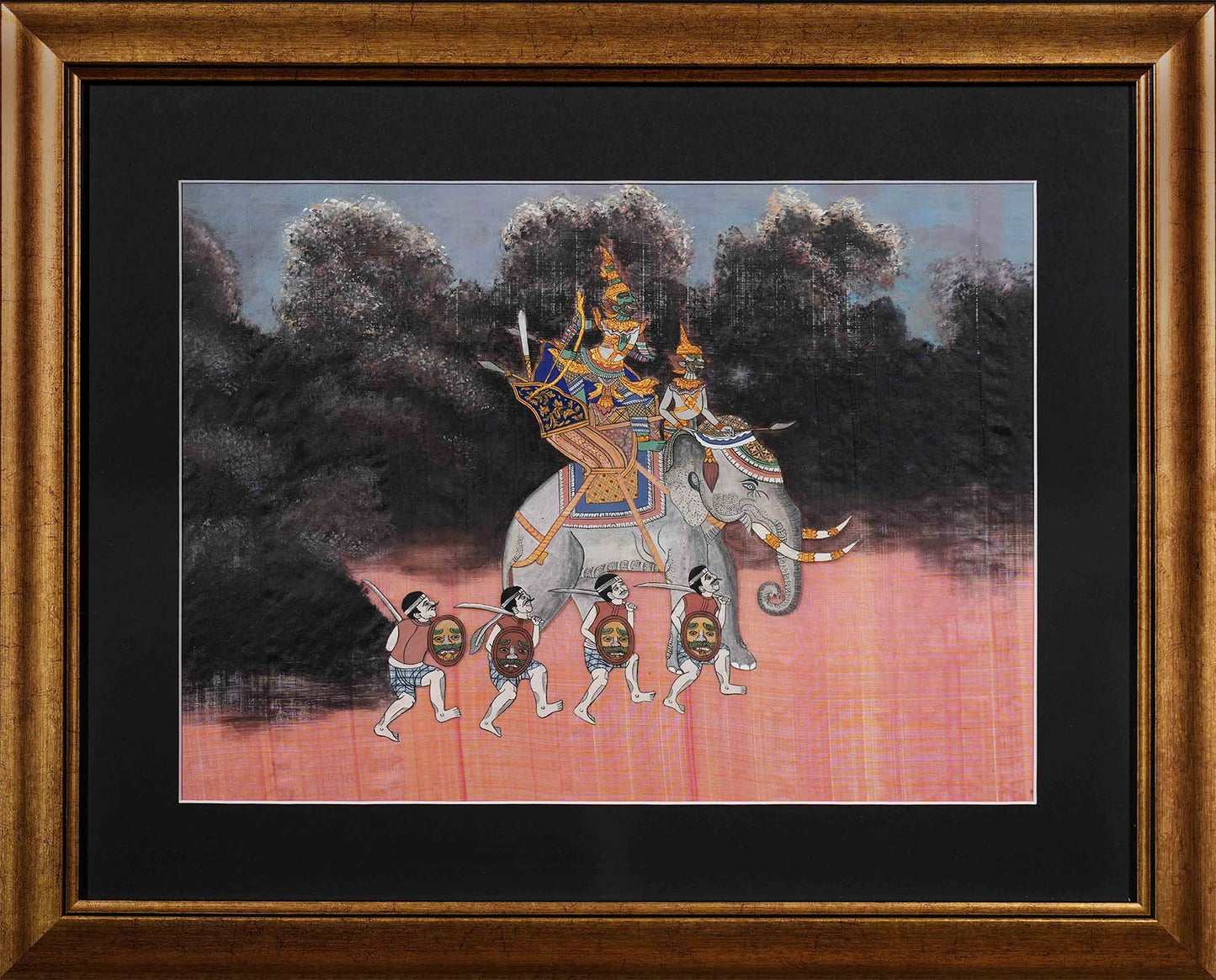 "The Glory of Reamke” Scene Inspired by Angkor's Bas-Reliefs by Phoem Savy