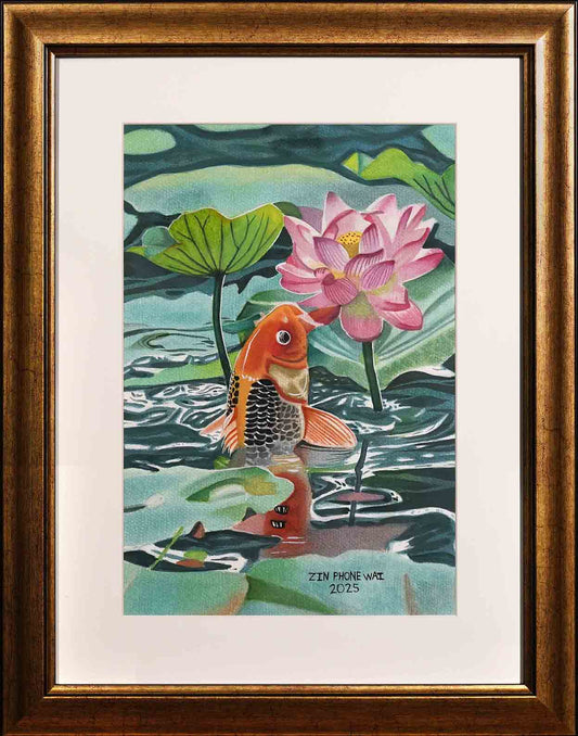 A Moment Fish and The Lotus