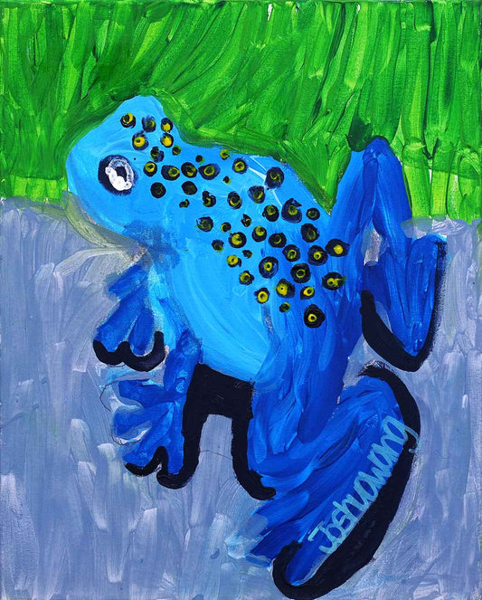 The Blue Frog's Embrace