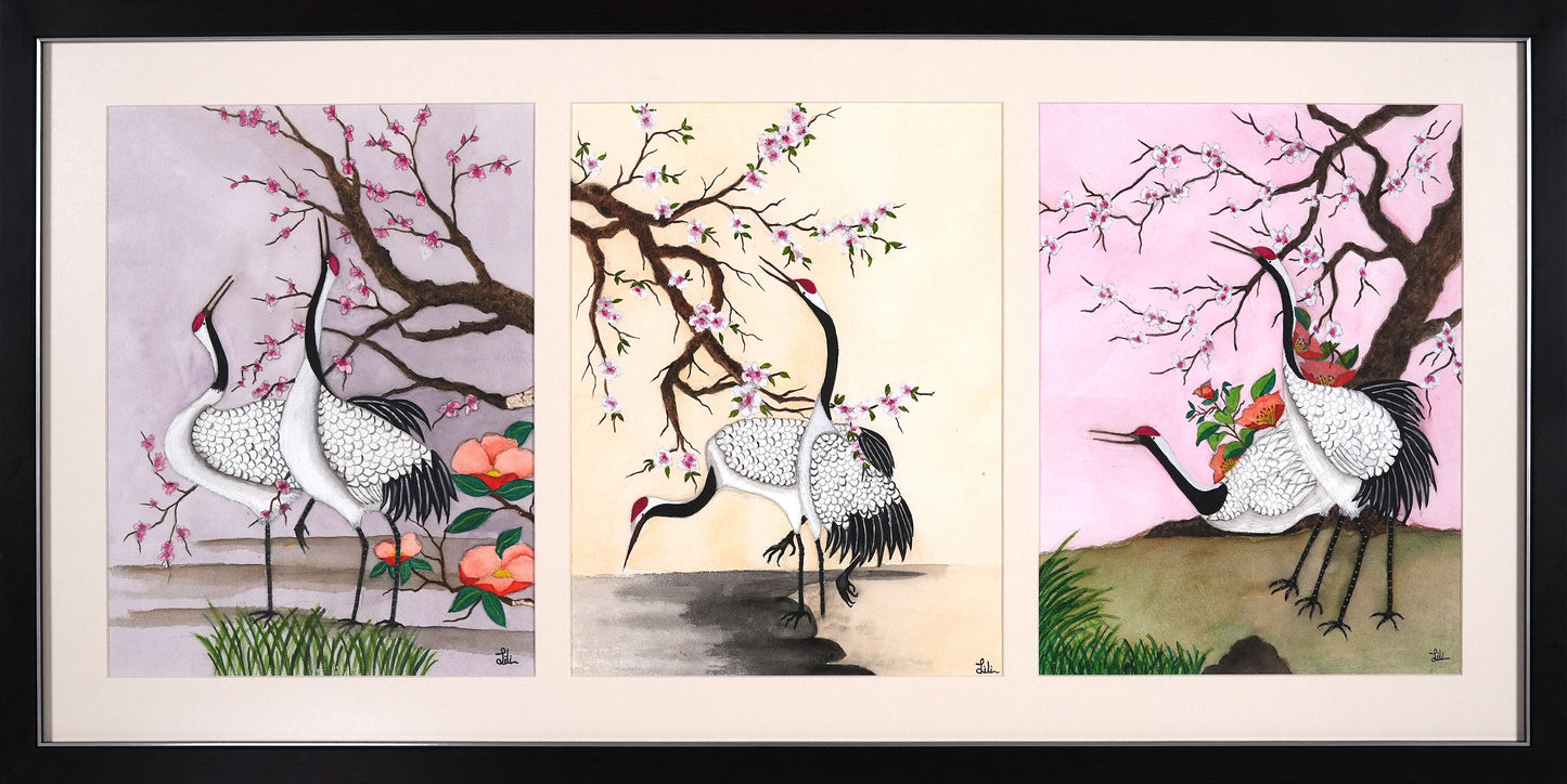 The Red Crowned Cranes