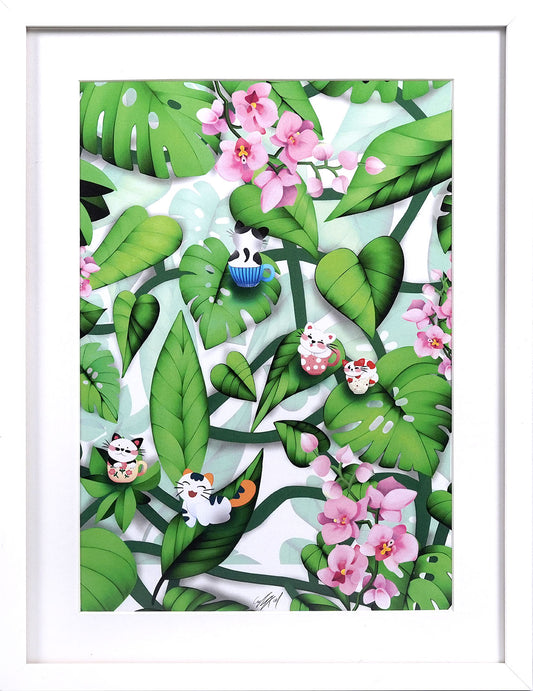 Playful Whiskers in a Teacup Forest by Crystal Tay Kai Yun