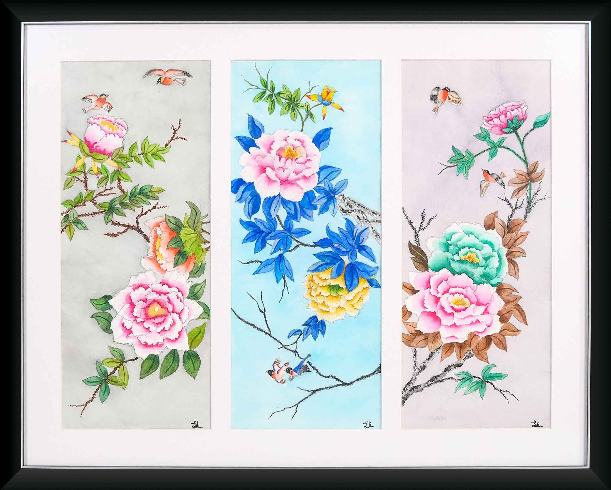 May blooming flowers bring prosperity and happiness (富贵花开) by Christina Lau Lay Lian