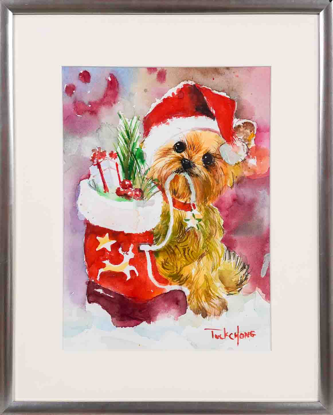 Christmas Puppy Surprise by Kok Tuck Chong