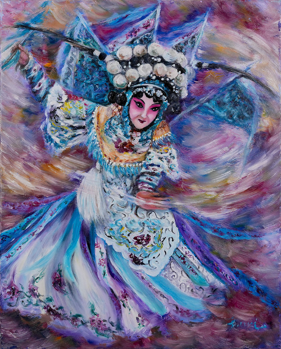 Chinese Opera Singer by Zhang Kaini