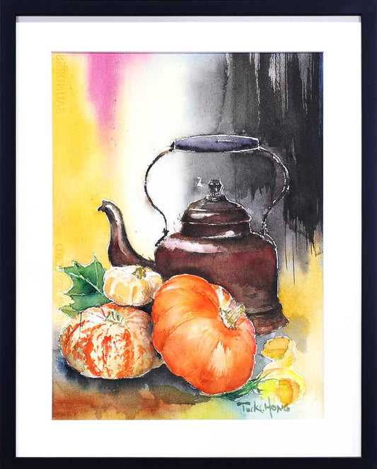 Kettle and Pumpkin