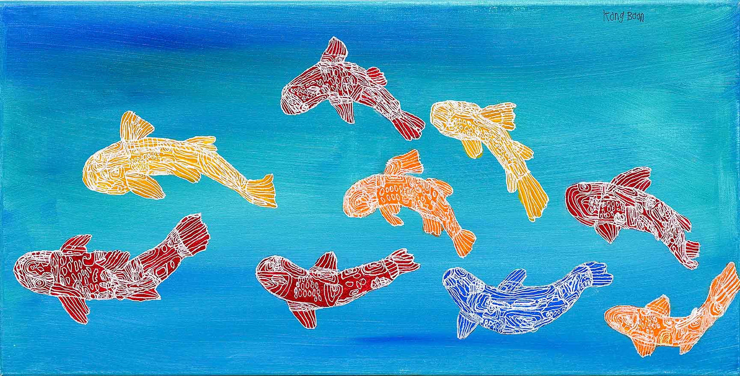 Dancing Koi by Lim Kong Boon