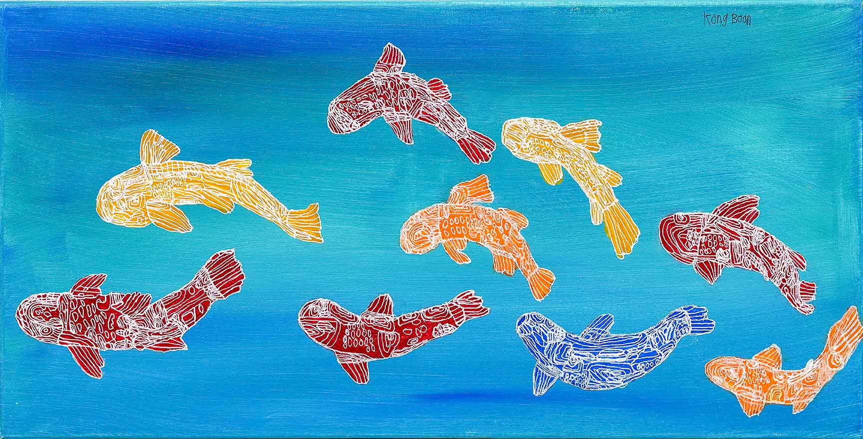 Dancing Koi by Lim Kong Boon