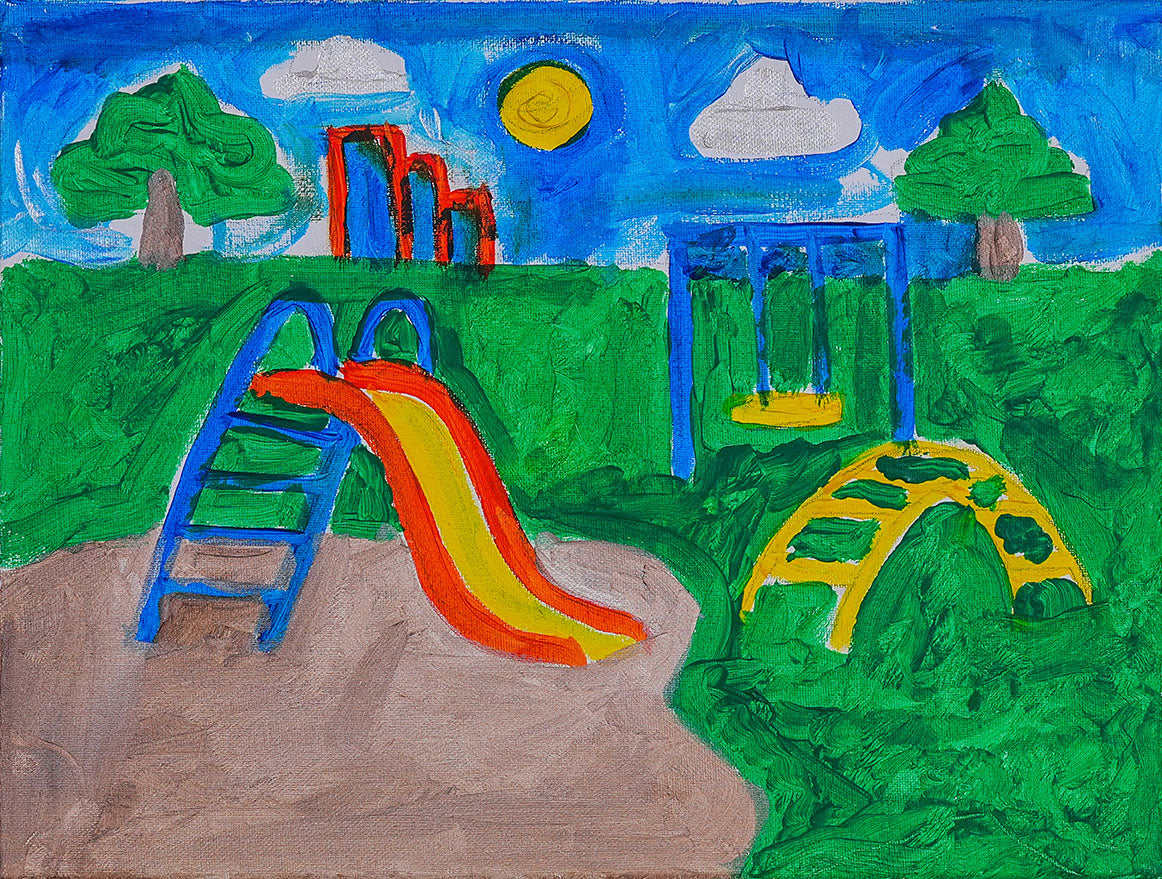 Playground in the park by Eugene Ow