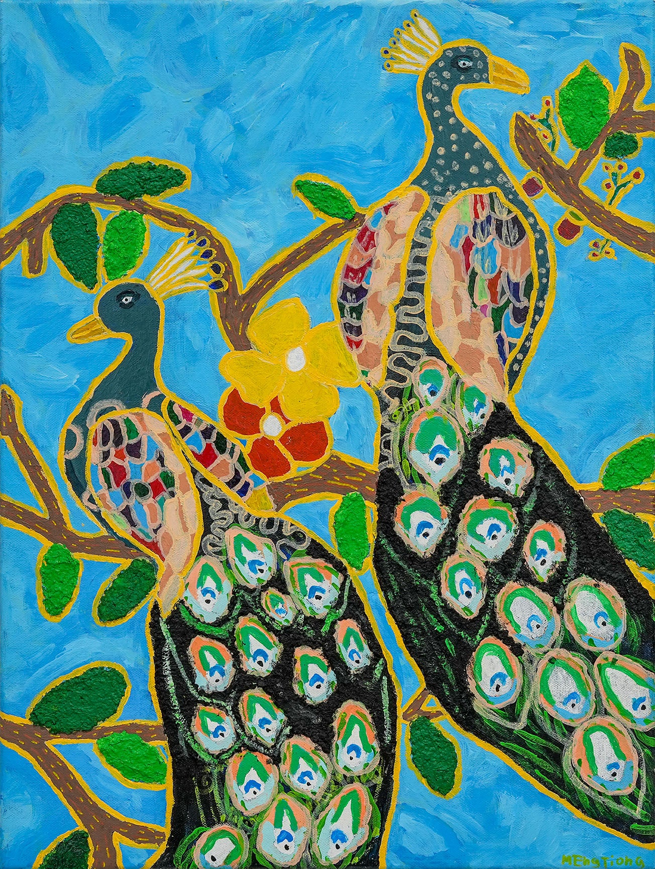 Peacocks in Harmony by Teo Meng Tiong