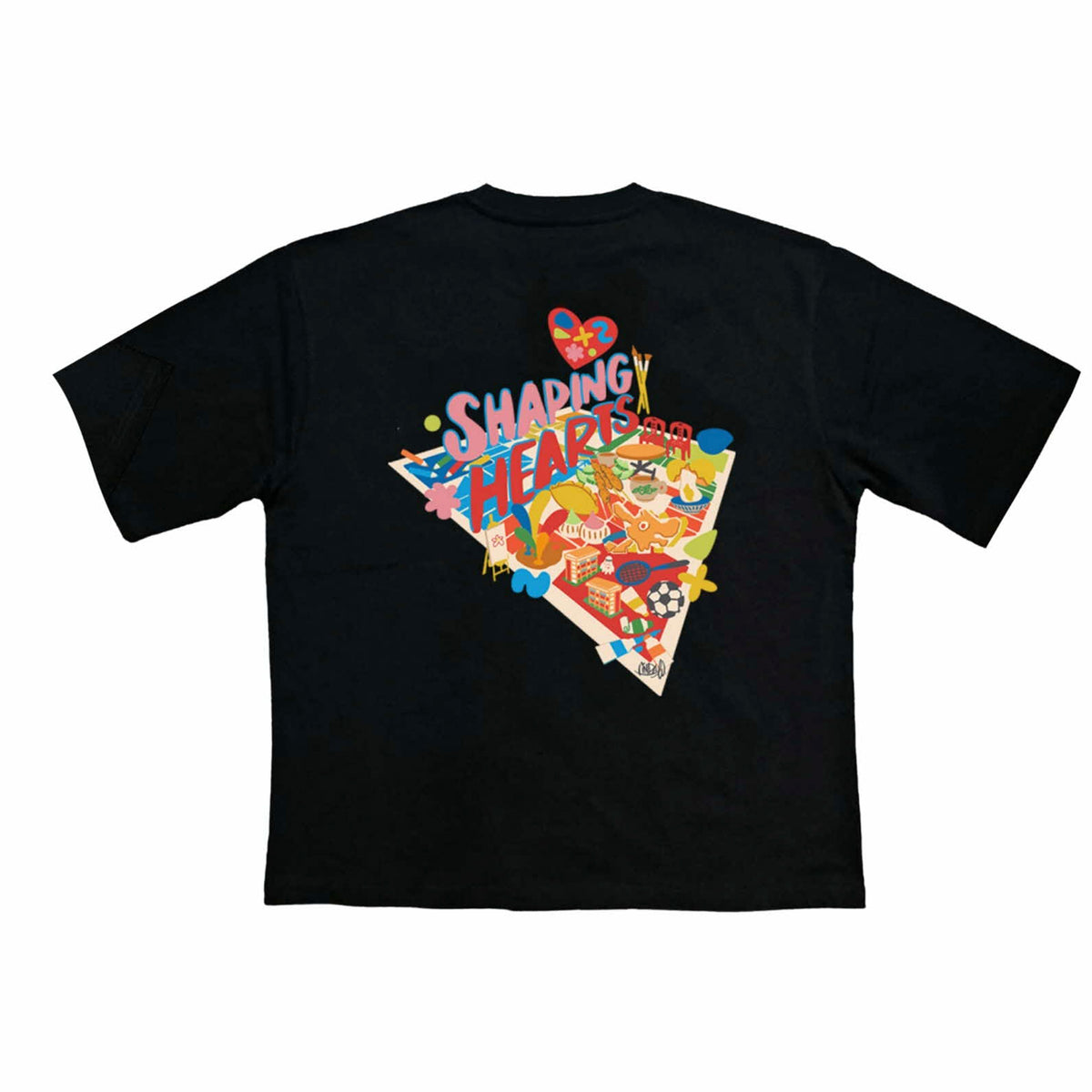Shaping Hearts Oversized Graphic Tee (Back)