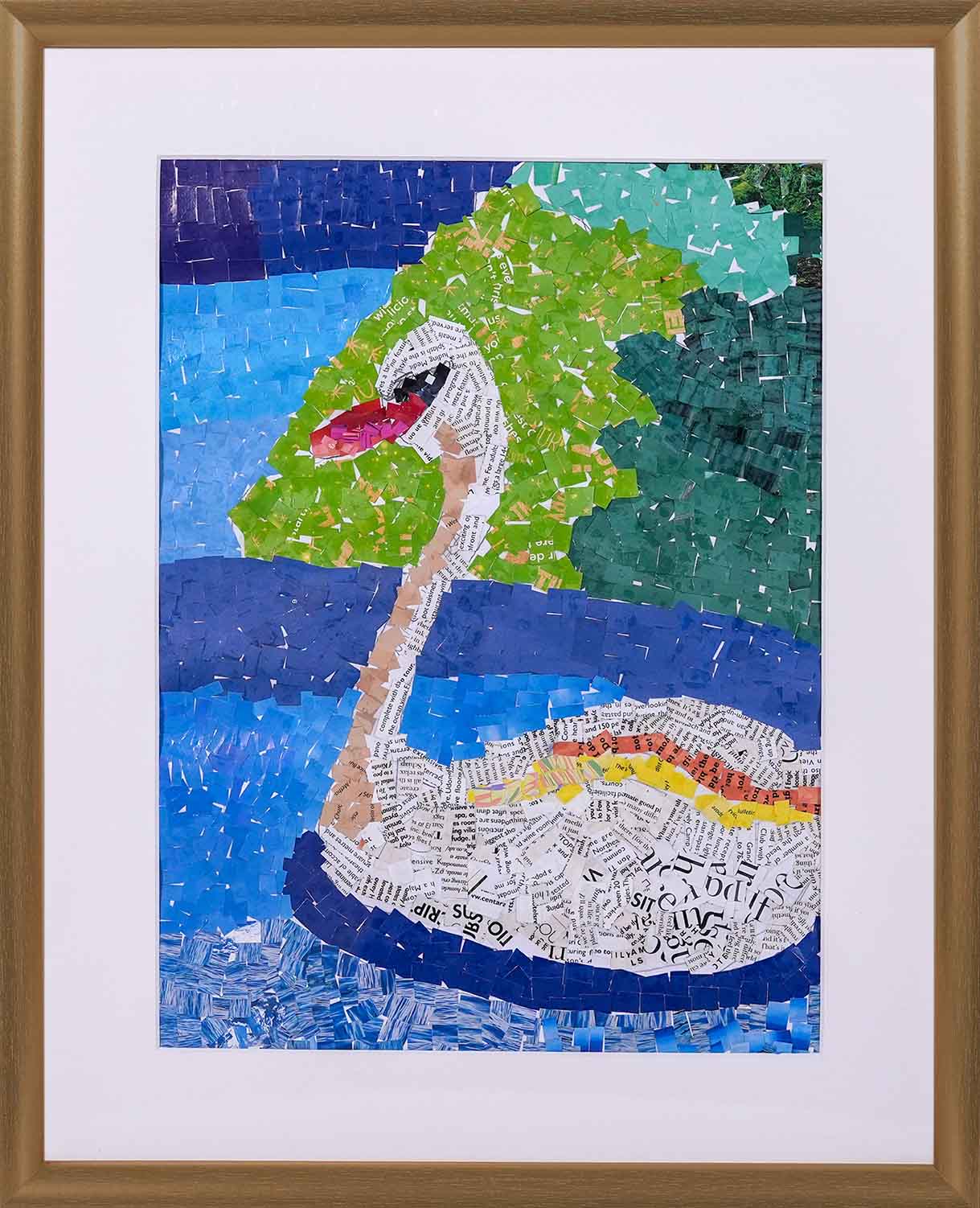 Graceful Swan at Play by Walter Lee Xhian